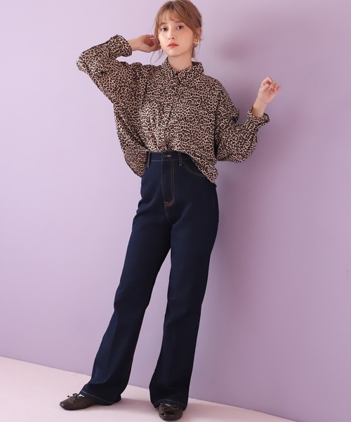 one after another NICE CLAUP（ワンアフターアナザーナイスクラップ）の「開襟アソートブラウス（シャツ/ブラウス・レディース・アイボリー/ブルー系その他/レオパード/チェック・FREE）」の14枚目の写真