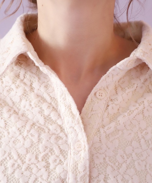 one after another NICE CLAUP（ワンアフターアナザーナイスクラップ）の「開襟アソートブラウス（シャツ/ブラウス・レディース・アイボリー/ブルー系その他/レオパード/チェック・FREE）」の7枚目の写真