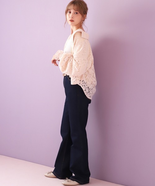 one after another NICE CLAUP（ワンアフターアナザーナイスクラップ）の「開襟アソートブラウス（シャツ/ブラウス・レディース・アイボリー/ブルー系その他/レオパード/チェック・FREE）」の12枚目の写真