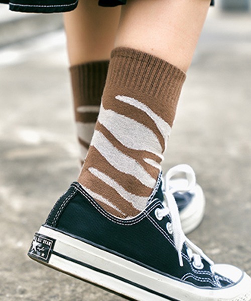 セール F D カラーゼブラソックス ソックス 靴下 Fun Daily ファンアンドデイリー のファッション通販 Zozotown
