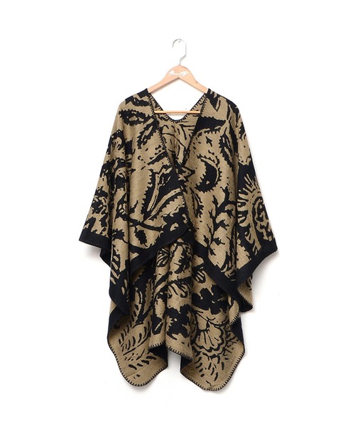 MinoriTY（マイノリティ）の「トライバルポンチョ（その他アウター・メンズ・ブラウン/ベージュ・FREE）」の4枚目の写真