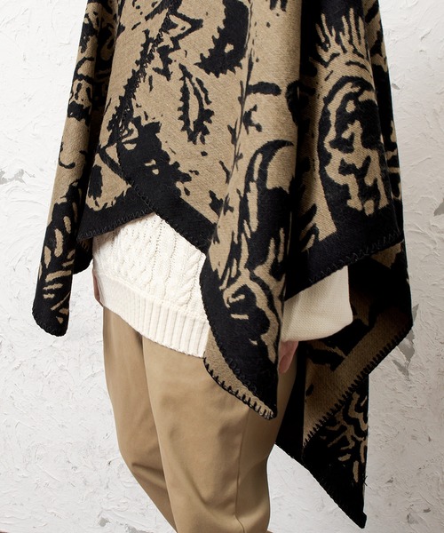MinoriTY（マイノリティ）の「トライバルポンチョ（その他アウター・メンズ・ブラウン/ベージュ・FREE）」の5枚目の写真