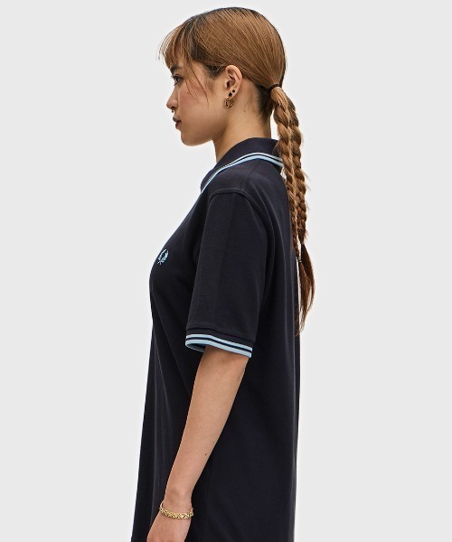FRED PERRY フレッドペリー ポロシャツ 水色 ロゴ イングランド製 FRED PERRY フレッドペリー ポロシャツ 英国製 半袖 メンズ M12