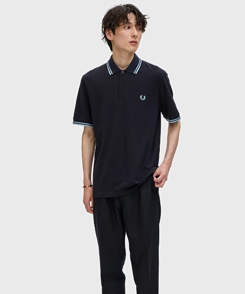 FRED PERRY ブラック ポロシャツ M12 36　イングランド製　定番 オールブラック☆フレッドペリー イングランド製 M12 ポロシャツ