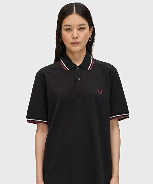 フレッドペリー　M12　ポロシャツ　刺繍ロゴ　イングランド製　ブラック FRED PERRY フレッドペリー ポロシャツ 英国製 半袖 メンズ M12