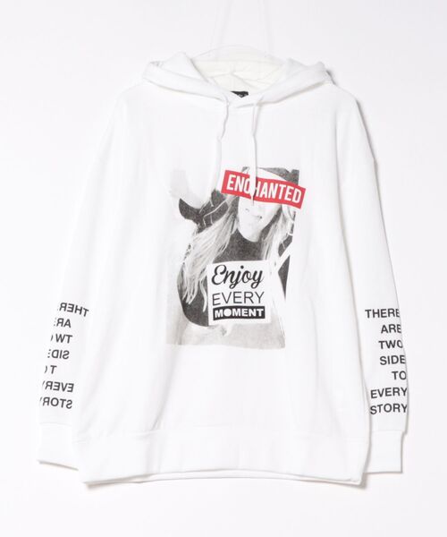 STYLEBLOCK（スタイルブロック）の「裏毛ビッグシルエットプリントスウェットパーカー（パーカー・メンズ・ホワイト/ブラック/ベージュ/ネイビー/ピンク/ホワイト系その他2/ホワイト系その他3/ブラック系その他3/ブラック系その他2/ブルー系その他/ブラック系その他/ホワイト系その他・M/L）」の3枚目の写真