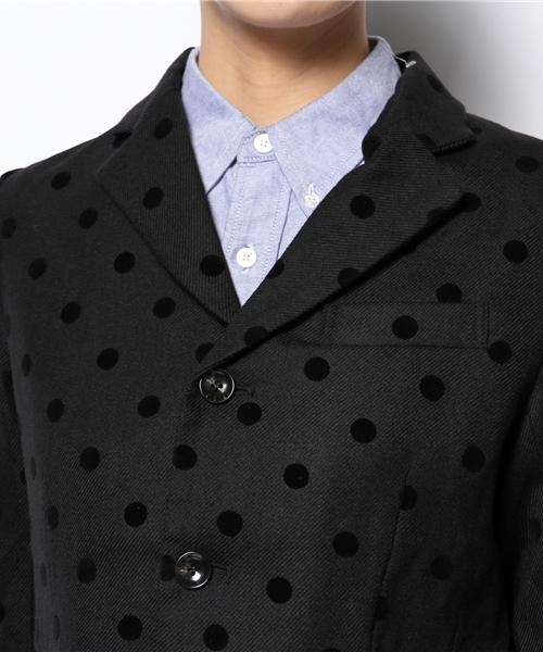 BEAMS BOY（ビームスボーイ）の「BEAMS BOY / フロッキー ドット 3ボタン ジャケット（テーラードジャケット・レディース・ブラック/ネイビー・ONE SIZE）」の5枚目の写真