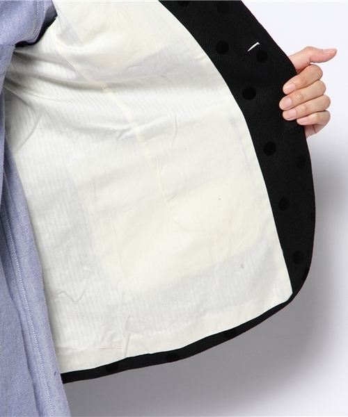 BEAMS BOY（ビームスボーイ）の「BEAMS BOY / フロッキー ドット 3ボタン ジャケット（テーラードジャケット・レディース・ブラック/ネイビー・ONE SIZE）」の8枚目の写真