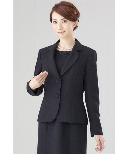 MONOIR(モノワール)の「濃染加工アンサンブル(ジャケットワンピース)(アンサンブル・レディース・ブラック・11号/9号/13号/17号/19号/15号/21号)」の8枚目の写真