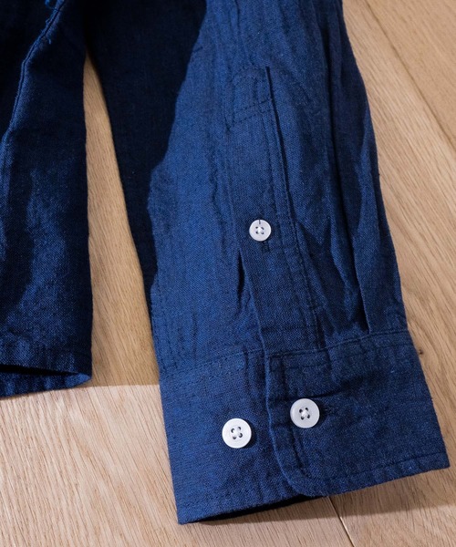 JOHN'S CLOSET(ジョンズクローゼット)の「【i】フレンチリネン長袖シャツ(シャツ/ブラウス・メンズ・ホワイト/ライトグリーン/ブラック/キナリ/ライトブルー/ネイビー・MEDIUM/LARGE/X-LARGE)」の14枚目の写真