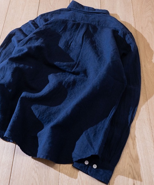 JOHN'S CLOSET(ジョンズクローゼット)の「【i】フレンチリネン長袖シャツ(シャツ/ブラウス・メンズ・ホワイト/ライトグリーン/ブラック/キナリ/ライトブルー/ネイビー・MEDIUM/LARGE/X-LARGE)」の19枚目の写真
