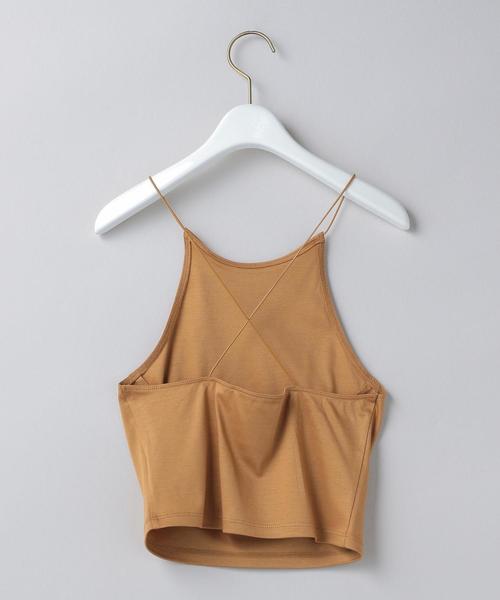 BEAUTY&YOUTH UNITED ARROWS（ビューティーアンドユースユナイテッドアローズ）の「＜ELIN＞BACK CROSS CAMISOLE/キャミソール Ψ（キャミソール・レディース・ベージュ/ブラック・36/38）」の3枚目の写真