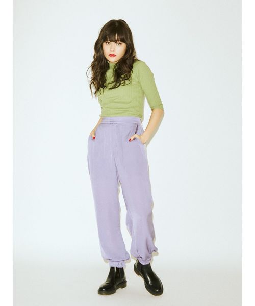 jouetie(ジュエティ)の「ヘムベルトサテンパンツ(その他パンツ・レディース・ブラック/ラベンダー/ベージュ・MEDIUM)」の16枚目の写真