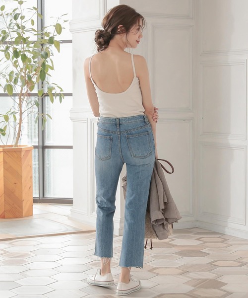 KOBE LETTUCE(コウベレタス)の「カップ付きバックオープンリブキャミソール&タンクトップ(その他アンダーウェア/インナー・レディース・ホワイト系その他/ベージュ系その他/ホワイト系その他2/グリーン系その他/モカ/ブラウン系その他/ライトベージュ/ブラック/ブラック系その他/グリーン系その他2・L/MEDIUM/SMALL/M/S/LARGE)」の18枚目の写真