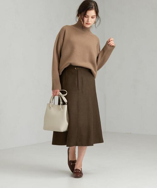 green label relaxing（グリーンレーベルリラクシング）の「FFC W テンジク ハイネック プルオーバー ニット（ニット/セーター・レディース・コバルトブルー/オレンジ系その他/ダークグレー/ベージュ/モカ/ライラック/ライトグレー/ナチュラル/ライム/パープル・FREE）」の19枚目の写真