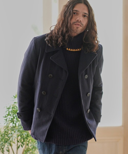 CAMBIO(カンビオ)の「mj7508-610gメルトンサーモライトPコート(ピーコート・メンズ・ブラック/ネイビー・S/M/L/XL)」の4枚目の写真