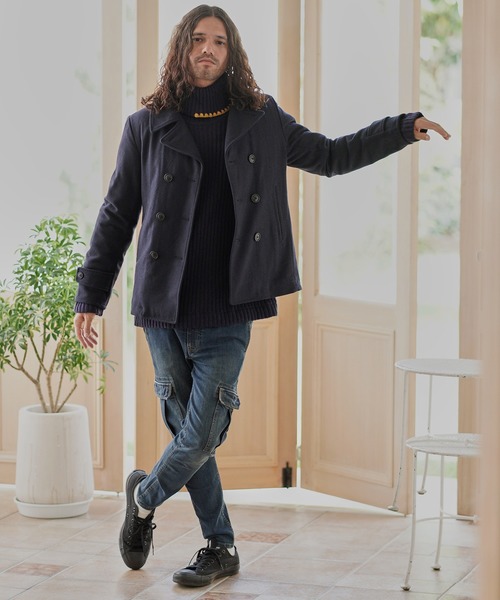 CAMBIO(カンビオ)の「mj7508-610gメルトンサーモライトPコート(ピーコート・メンズ・ブラック/ネイビー・S/M/L/XL)」の5枚目の写真