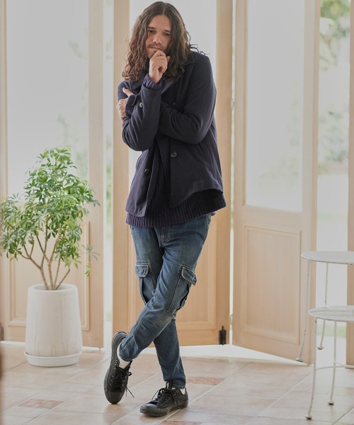 CAMBIO(カンビオ)の「mj7508-610gメルトンサーモライトPコート(ピーコート・メンズ・ブラック/ネイビー・S/M/L/XL)」の6枚目の写真