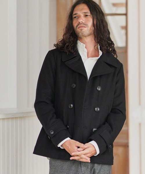 セール】mj7508-610gメルトンサーモライトPコート（ピーコート