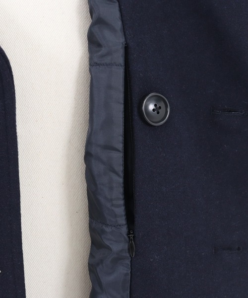 CAMBIO(カンビオ)の「mj7508-610gメルトンサーモライトPコート(ピーコート・メンズ・ブラック/ネイビー・S/M/L/XL)」の19枚目の写真