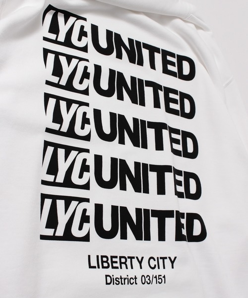 LIBERTY CITY（リバティシティ）の「【LIBERTY CITY/リバティーシティ】 [UNITED] ルーズフィット・パーカー（パーカー・メンズ・ホワイト/ブラック/グレー・2/3）」の8枚目の写真