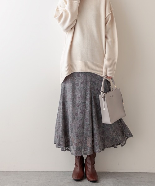 natural couture(ナチュラルクチュール)の「お花ベロアレースマーメイドスカート Mサイズ(スカート・レディース・ブラック/ブラウン/グレー/ピンク/ブルー・FREE)」の9枚目の写真