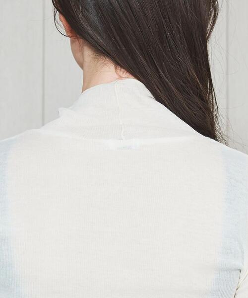 H　BEAUTY&YOUTH UNITED ARROWS（エイチビューティーアンドユースユナイテッドアローズ）の「＜H＞COTTON SHEER HIGH NECK PULLOVER/カットソー（Tシャツ/カットソー・レディース・イエロー/オフホワイト/ブラック・FREE）」の9枚目の写真