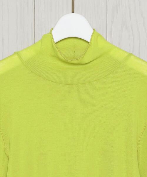 H　BEAUTY&YOUTH UNITED ARROWS（エイチビューティーアンドユースユナイテッドアローズ）の「＜H＞COTTON SHEER HIGH NECK PULLOVER/カットソー（Tシャツ/カットソー・レディース・イエロー/オフホワイト/ブラック・FREE）」の18枚目の写真