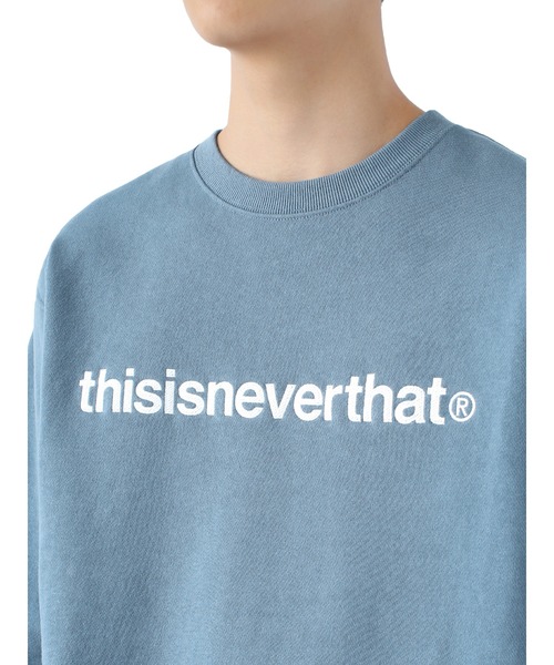 thisisneverthat スウェット　グレー　刺繍ロゴ　ネイビー　韓国 セール】OL-Logo Crewneck（スウェット）｜thisisneverthat