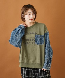 CUBE SUGAR（キューブシュガー）の「裏毛 × デニム スウェット クルーネック（スウェット）」