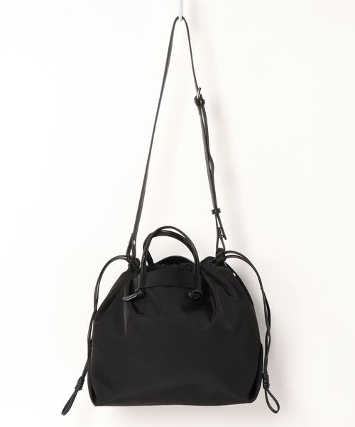 DouDou（ドゥドゥ）の「【WEB限定】ナイロンドロストリングバッグ（ショルダーバッグ・レディース・ブラウン/ブラック・FREE）」の3枚目の写真