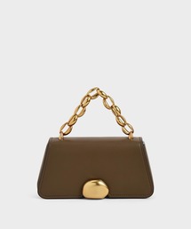 メタリック チェーントップハンドルバッグ / Metallic Chain Top Handle Bag