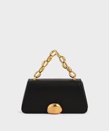 メタリック チェーントップハンドルバッグ / Metallic Chain Top Handle Bag