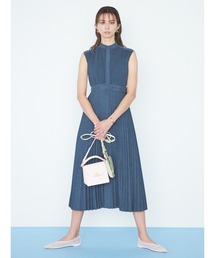 美品✨セルフォード プリーツワンピース シャツワンピース ステッチ ブラック 黒 美品✨セルフォード プリーツワンピース シャツワンピース