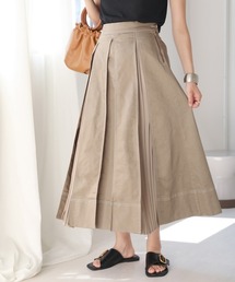 タックプリーツデニムスカート