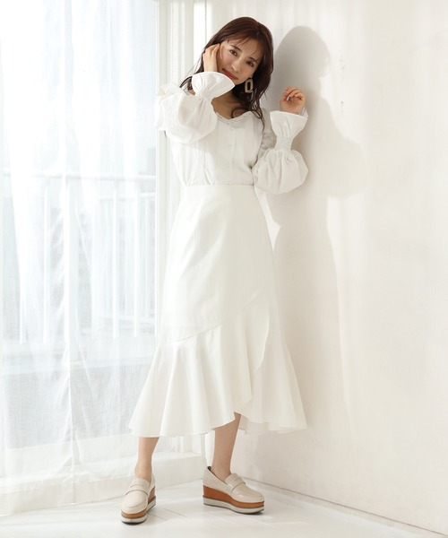 one after another NICE CLAUP（ワンアフターアナザーナイスクラップ）の「アソートスカート（スカート・レディース・オフホワイト/ブラック/サックスブルー/チェック・FREE）」の14枚目の写真