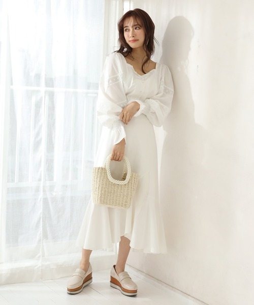 one after another NICE CLAUP（ワンアフターアナザーナイスクラップ）の「アソートスカート（スカート・レディース・オフホワイト/ブラック/サックスブルー/チェック・FREE）」の15枚目の写真