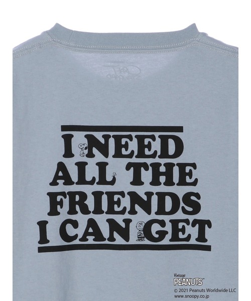 Vintage PEANUTS(ビンテージピーナッツ)の「SNOOPY&WOODSTOCK TEE *☆(Tシャツ/カットソー・レディース・ブルー・SMALL/LARGE/LL/MEDIUM)」の5枚目の写真
