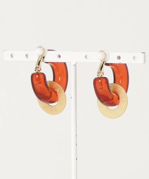 THEATRE PRODUCTS（シアタープロダクツ）の「CLEAR TUBE EARRING（イヤリング・レディース・ブラウン/ブラック/ベージュ・FREE）」の4枚目の写真