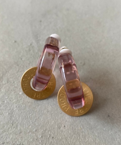 THEATRE PRODUCTS（シアタープロダクツ）の「CLEAR TUBE EARRING（イヤリング・レディース・ブラウン/ブラック/ベージュ・FREE）」の7枚目の写真