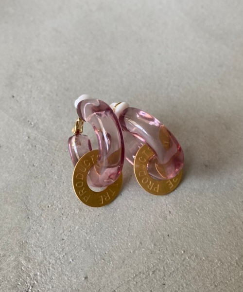 THEATRE PRODUCTS（シアタープロダクツ）の「CLEAR TUBE EARRING（イヤリング・レディース・ブラウン/ブラック/ベージュ・FREE）」の8枚目の写真