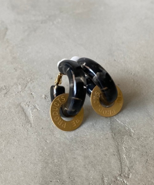 THEATRE PRODUCTS（シアタープロダクツ）の「CLEAR TUBE EARRING（イヤリング・レディース・ブラウン/ブラック/ベージュ・FREE）」の12枚目の写真