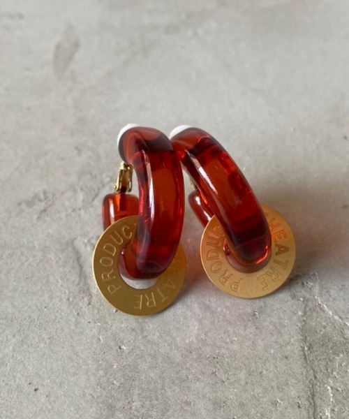 THEATRE PRODUCTS（シアタープロダクツ）の「CLEAR TUBE EARRING（イヤリング・レディース・ブラウン/ブラック/ベージュ・FREE）」の21枚目の写真