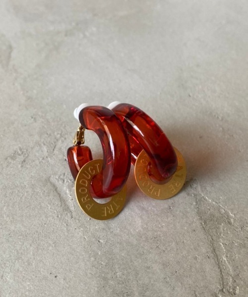 THEATRE PRODUCTS（シアタープロダクツ）の「CLEAR TUBE EARRING（イヤリング・レディース・ブラウン/ブラック/ベージュ・FREE）」の22枚目の写真