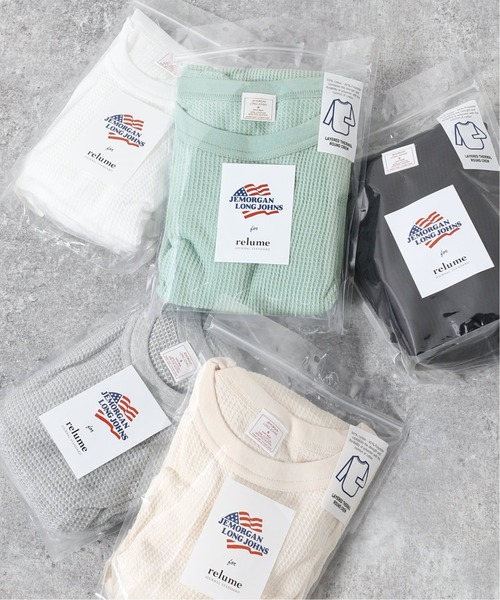 JEMORGAN(ジェーイーモーガン)の「【JEMORGAN × relume / ジェイイーモーガン】ワッフルTEE(Tシャツ/カットソー・メンズ・ブラック/モスグリーン/ホワイト/アイボリー/グレー・LARGE/MEDIUM/SMALL)」の5枚目の写真