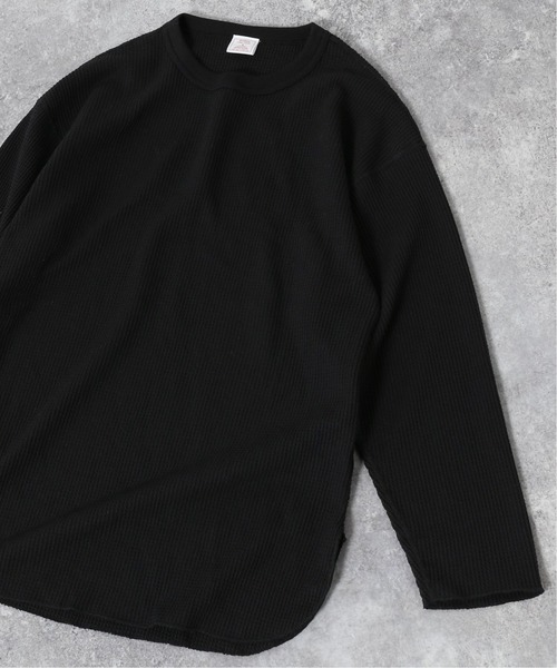 JEMORGAN(ジェーイーモーガン)の「【JEMORGAN × relume / ジェイイーモーガン】ワッフルTEE(Tシャツ/カットソー・メンズ・ブラック/モスグリーン/ホワイト/アイボリー/グレー・LARGE/MEDIUM/SMALL)」の4枚目の写真