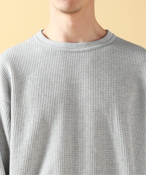 JEMORGAN(ジェーイーモーガン)の「【JEMORGAN × relume / ジェイイーモーガン】ワッフルTEE(Tシャツ/カットソー・メンズ・ブラック/モスグリーン/ホワイト/アイボリー/グレー・LARGE/MEDIUM/SMALL)」の6枚目の写真