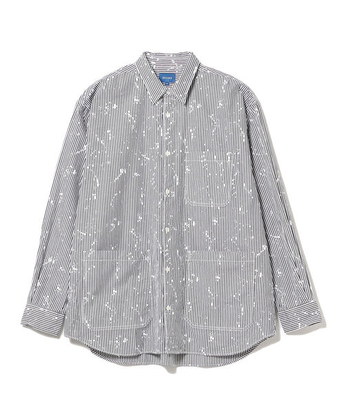 BEAMS（ビームス）の「BEAMS / スプラッシュ カバーオール シャツ（シャツ/ブラウス・メンズ・チャコールグレー/ネイビー・SMALL/MEDIUM/LARGE）」の3枚目の写真