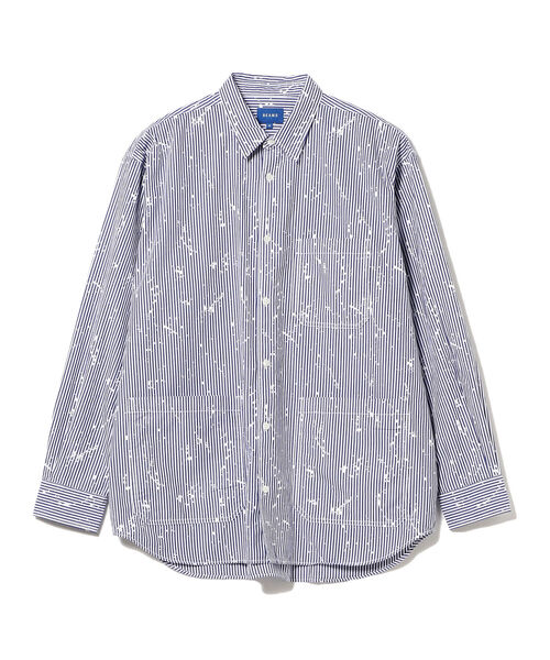 BEAMS（ビームス）の「BEAMS / スプラッシュ カバーオール シャツ（シャツ/ブラウス・メンズ・チャコールグレー/ネイビー・SMALL/MEDIUM/LARGE）」の6枚目の写真