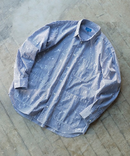 BEAMS（ビームス）の「BEAMS / スプラッシュ カバーオール シャツ（シャツ/ブラウス・メンズ・チャコールグレー/ネイビー・SMALL/MEDIUM/LARGE）」の2枚目の写真